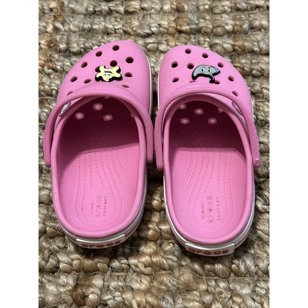 Crocs Crocband Clogs Kids Ballerina Pink Rubber Slip-On Lightweight Size C 12 - Picture 5 of 9
